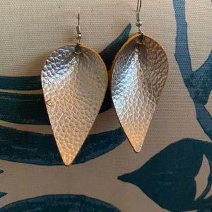 Metallic Leather Earrings